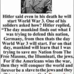 Blacks are the Jews Adolf Hitler's Confession