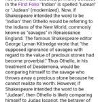 India is also Judah William Shakespeare's Othello - India is Judah